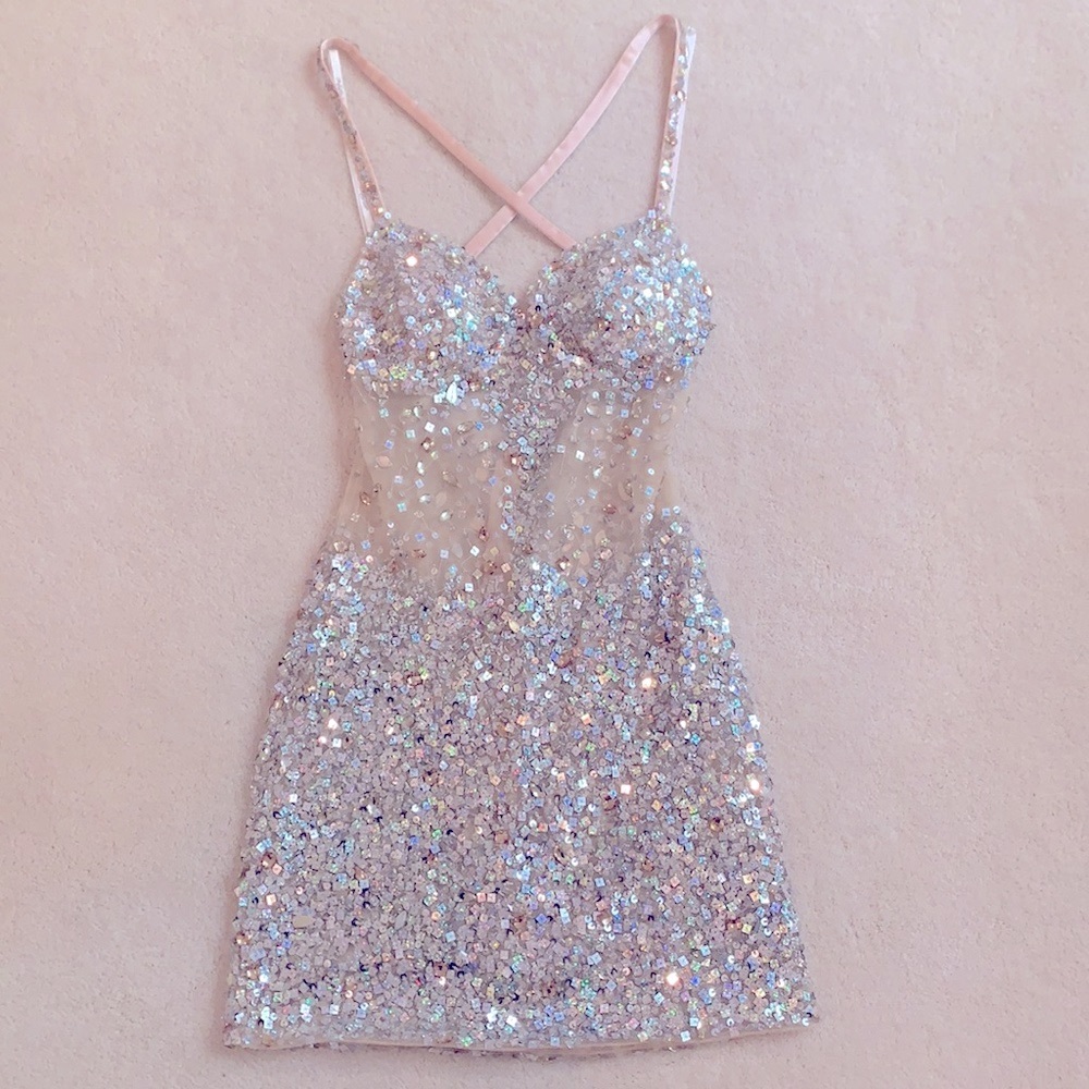 Multi Sequin Mini Dress